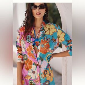 FARM Rio full garden shirt dress